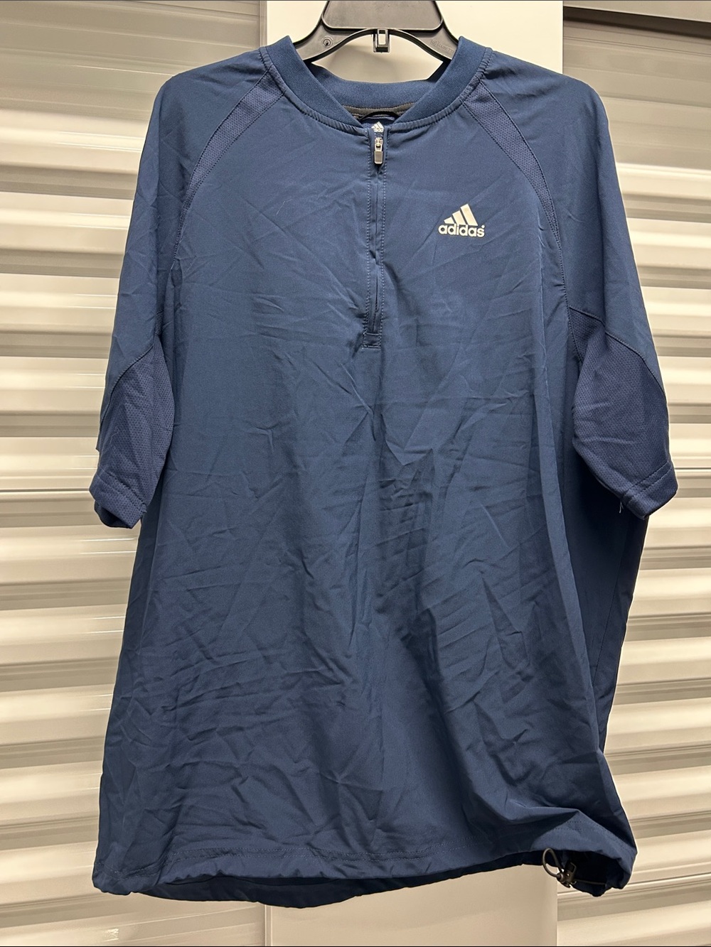 adidas Men’s Navy Half-Zip Training Polo